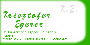 krisztofer egerer business card